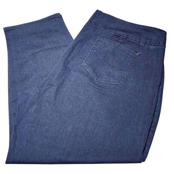 Charter Club Plus Size Cambridge Slim Leg Stretch Blue Denim Pull On Pants 28W - Picture 5 of 16